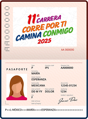 Descarga el pasaporte digital de la carrera con toda la información